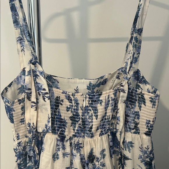 Zimmermann Floral Blue and White Tiered Maxi Dress - Picture 3 of 5